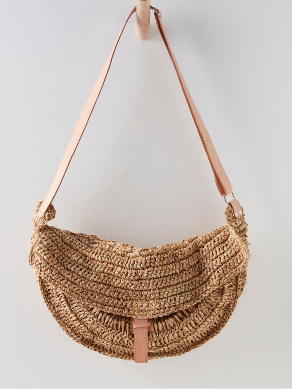 Free People Island Sun Straw Sling in Natural NWT